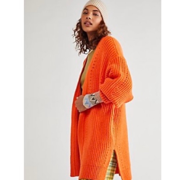 Free People Sweaters - Free People Nightingale Cardi in sundried orange
